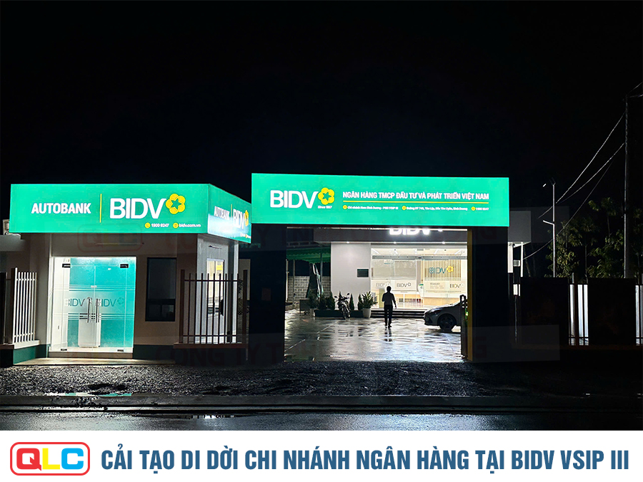 Cải tạo di dời chi nhánh ngân hàng tại BIDV VSIP III